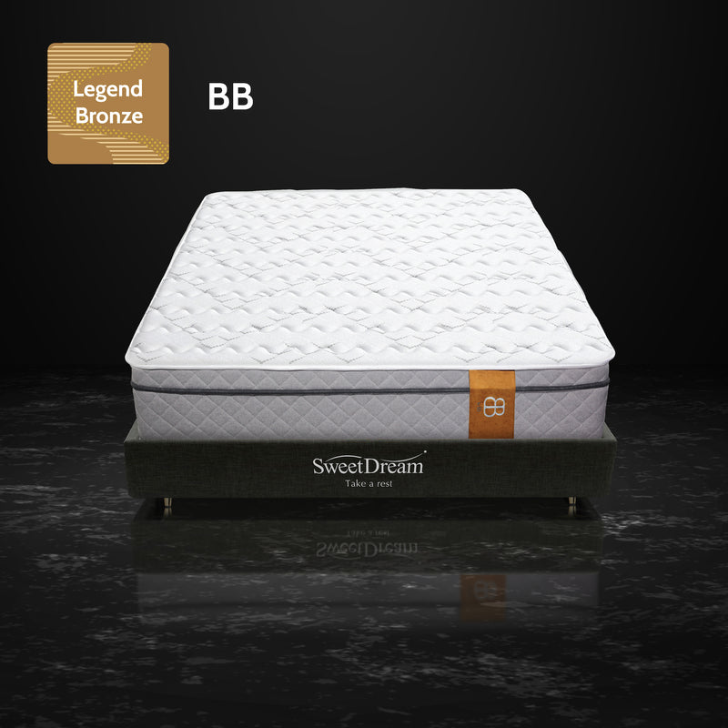 BB mattress in a black marble background