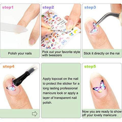 how to stick nail stickers