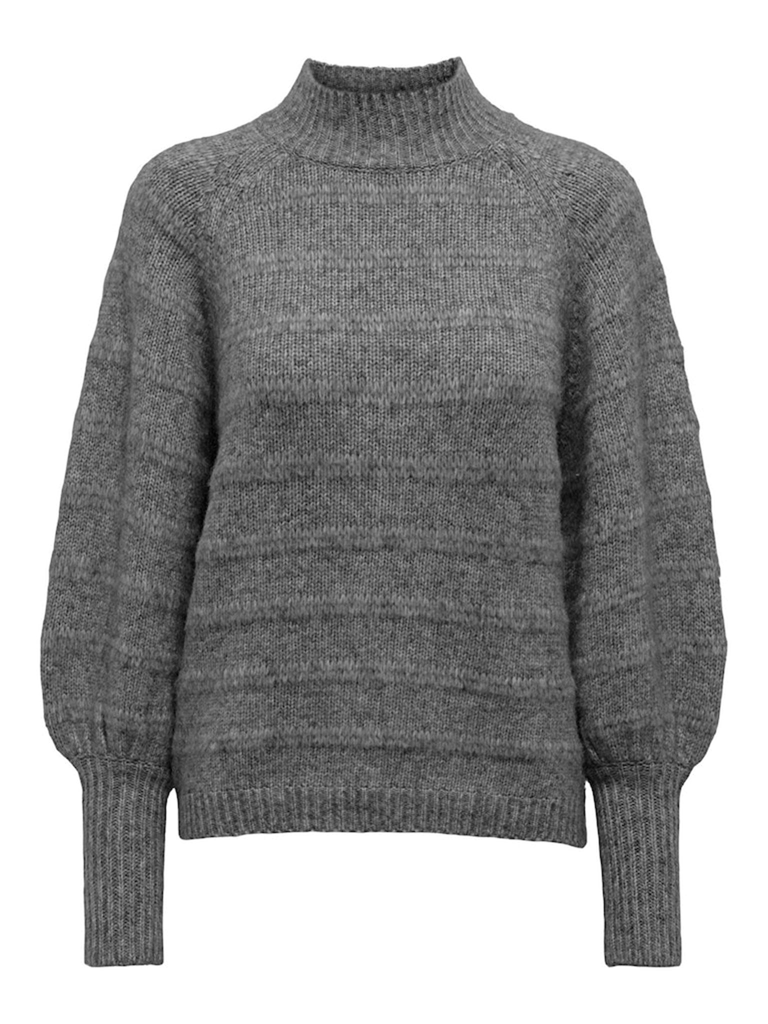 Celina High Pullover - Medium Grey | TeeShoppen