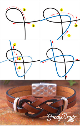 DIY Josephine Infinity Leather Knot Bracelet Instructions