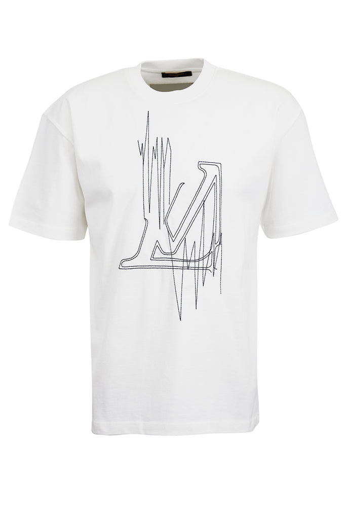 LOUIS VUITTON LV EMBROIDERED GRAPHIC WHITE T-SHIRT – e-Outlet