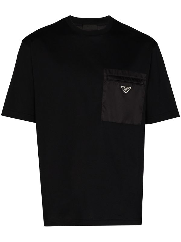 PRADA PATCH POCKET BLACK T-SHIRT – e-Outlet