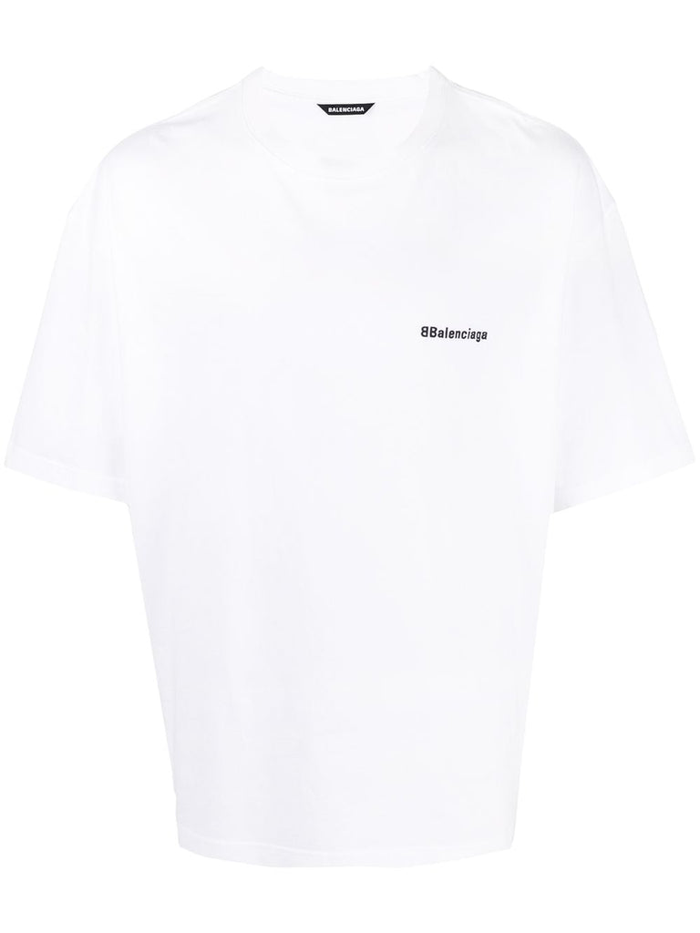 Balenciaga Kids logo crewneck Tshirt white  MODES