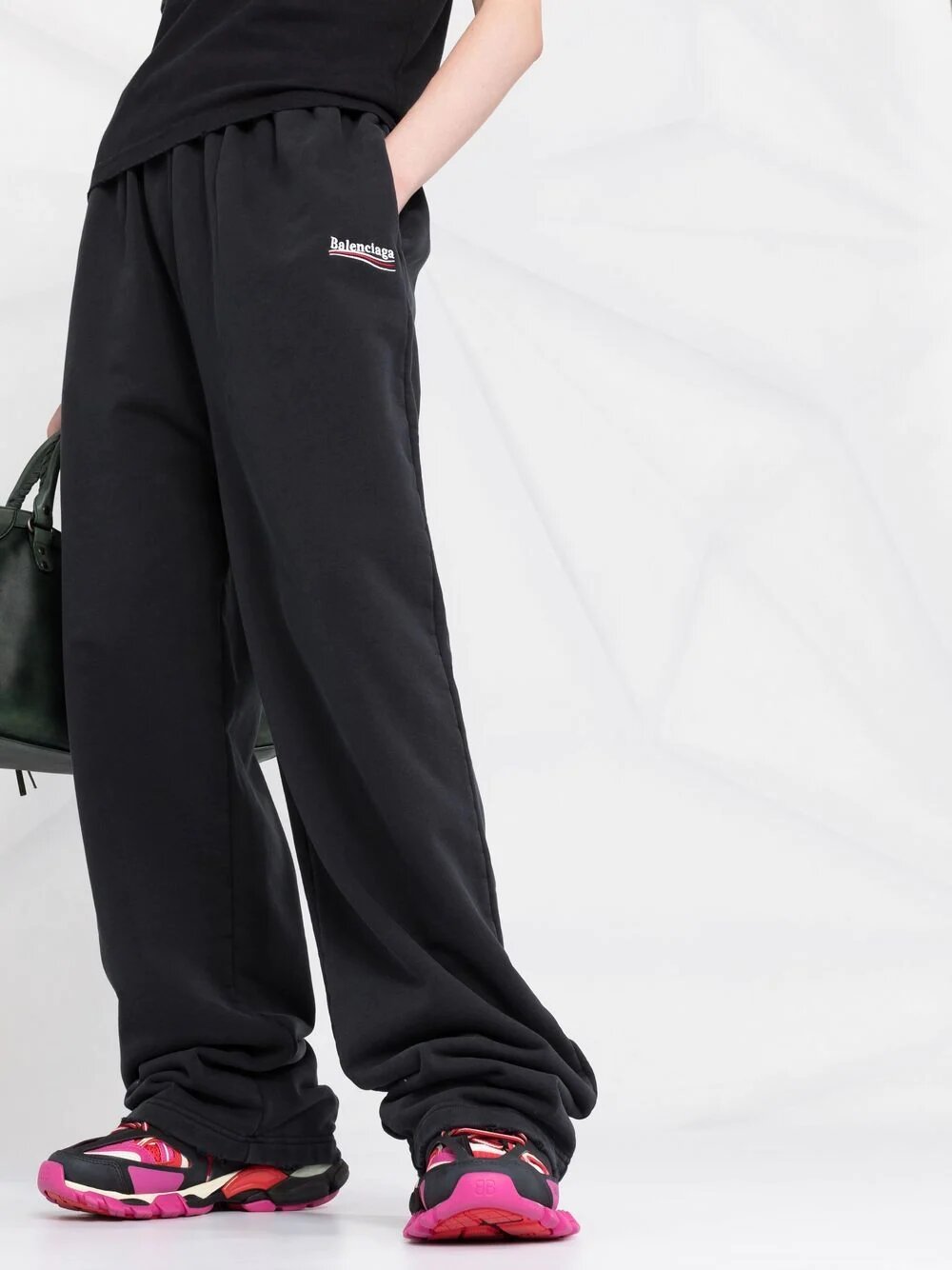 Balenciaga Faded Cottonjersey Oversized Sweatpants  Black  Editorialist