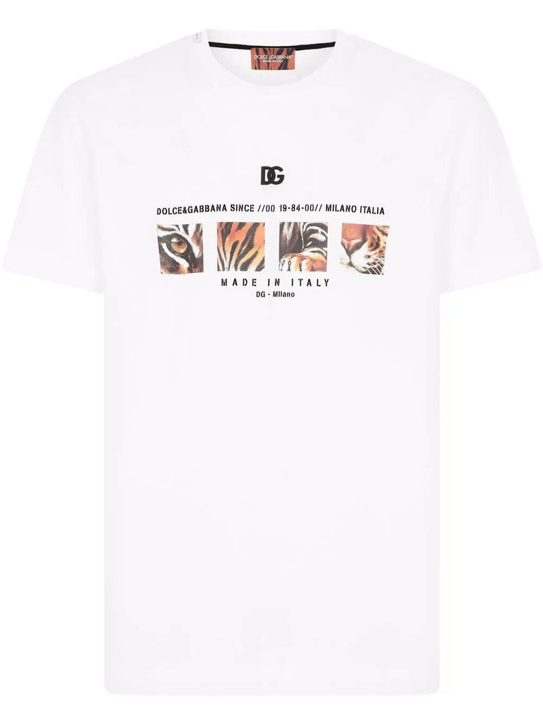 Dolce & Gabbana Dolce And Gabbana Off-white Royals Heritage T-shirt