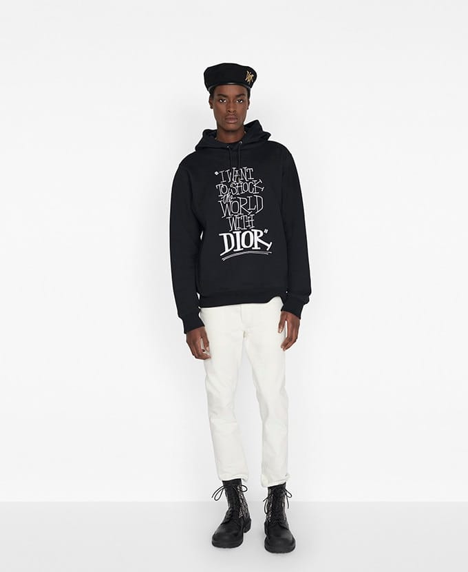 i want to shock the world with dior black hoodie