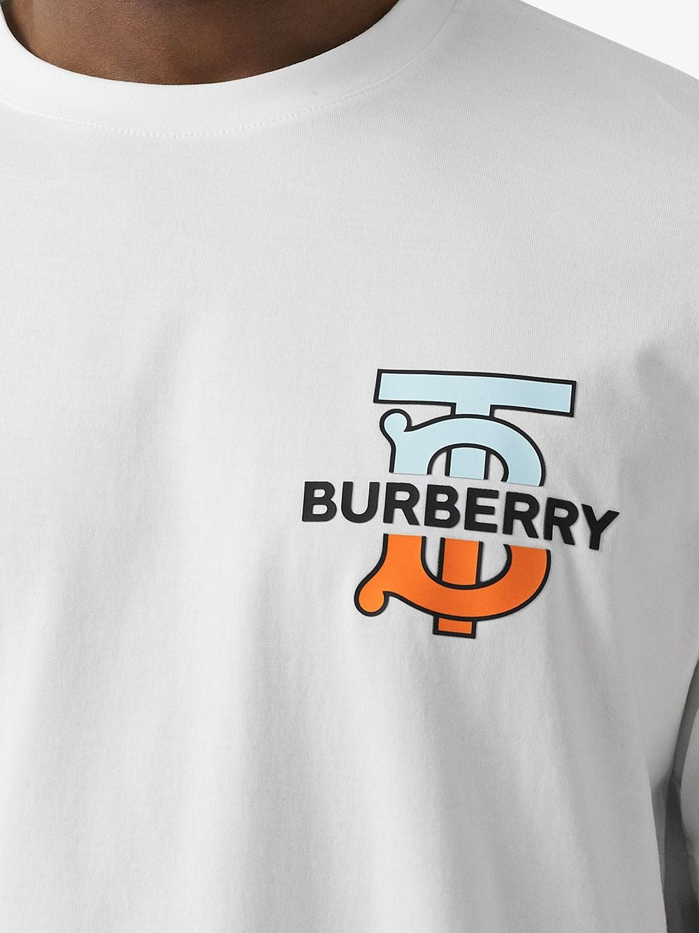 BURBERRY TB LOGO MONOGRAM WHITE T-SHIRT – e-Outlet