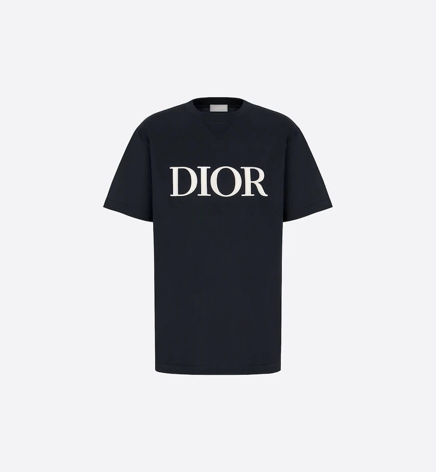 CHRISTIAN DIOR PIN LOGO EMBROIDERED WHITE TSHIRT  eOutlet