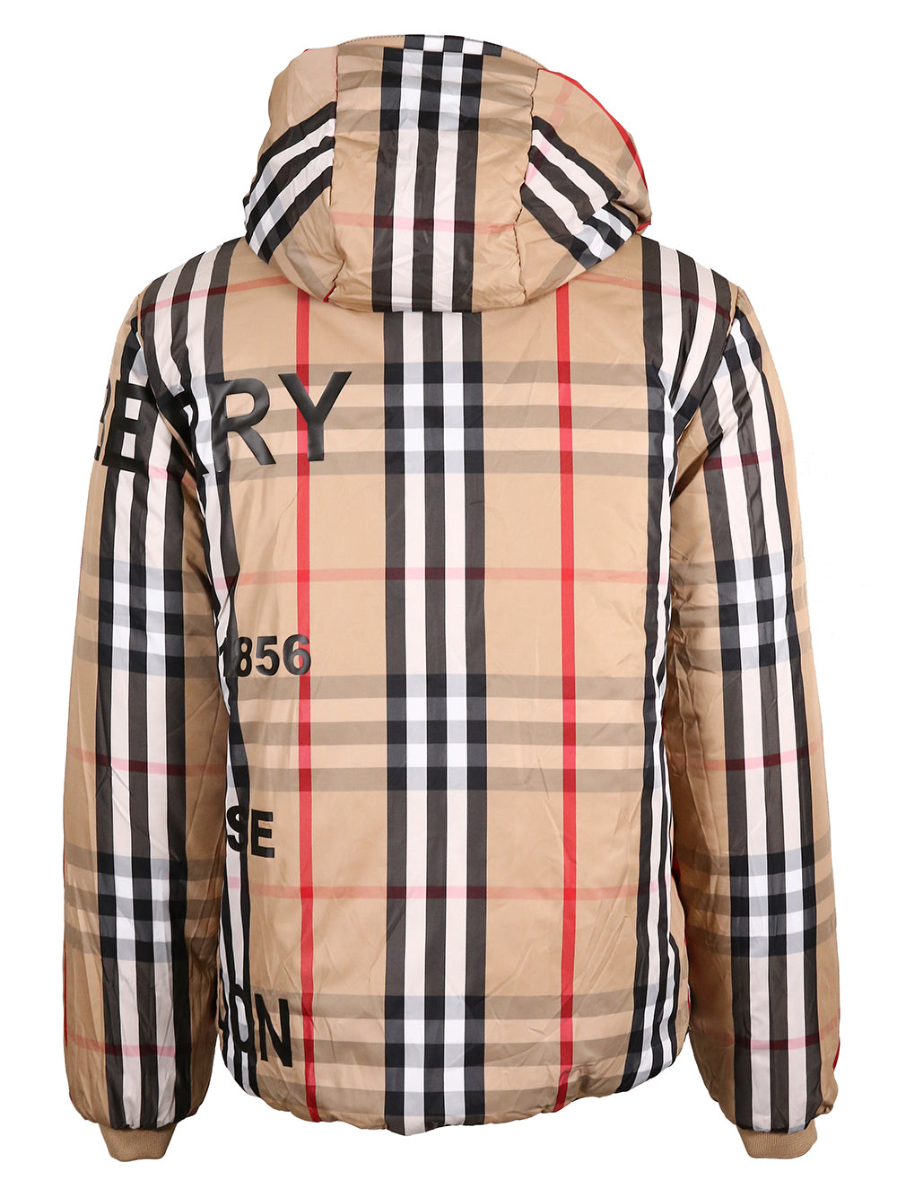 BURBERRY BLACK ZIPPED HOODED DOUBLE FACE WINDBREAKER JACKET – e-Outlet