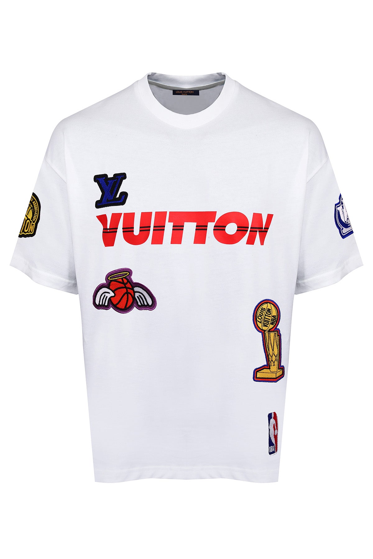 Louis Vuitton x NBA Embroidery Detail T Shirt Milk NavyLouis