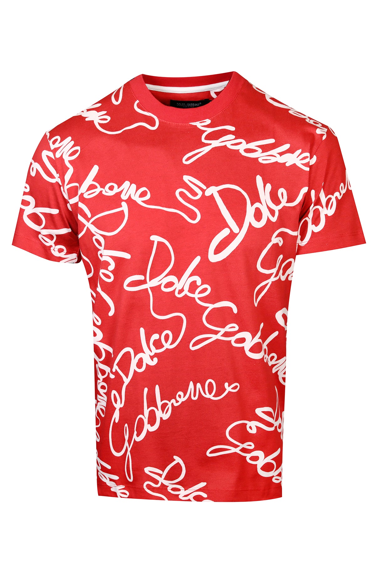 DOLCE & GABBNA SIGNATURE ALL OVER RED T-SHIRT – e-Outlet