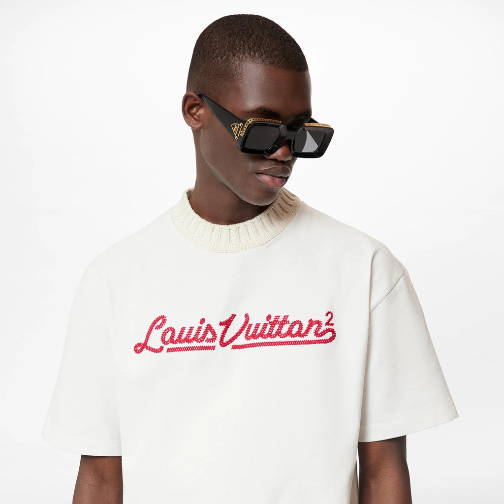 Louis Vuitton x Nigo Intarsia Jacquard Heart Crewneck Knit Crewneck T-shirt  Sz M