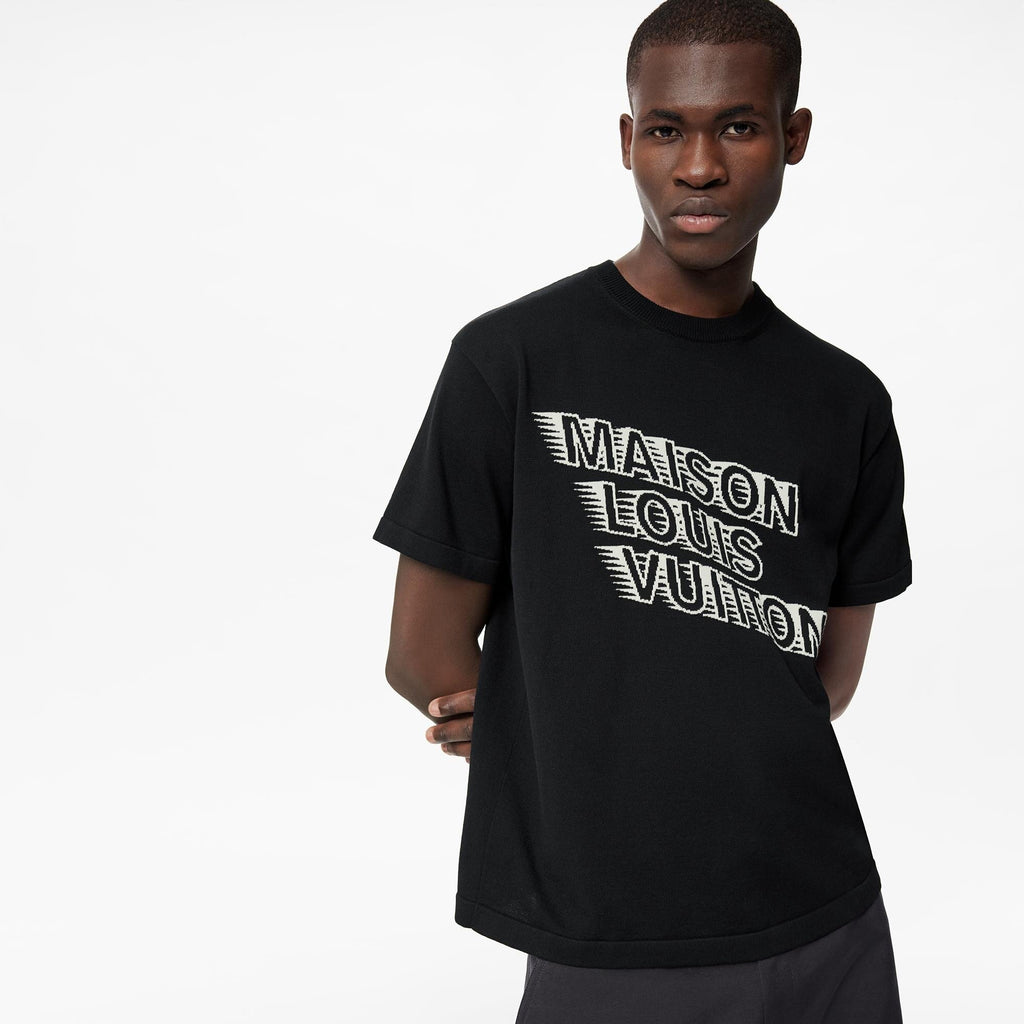 EMBROIDERED LOUIS VUITTON MOCKNECK TEE – dxbout