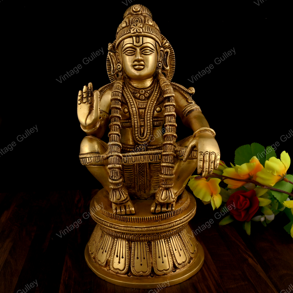 Brass Lord Ayyappan/Ayyappa Swamy Statue/ Idol & Figurine ...