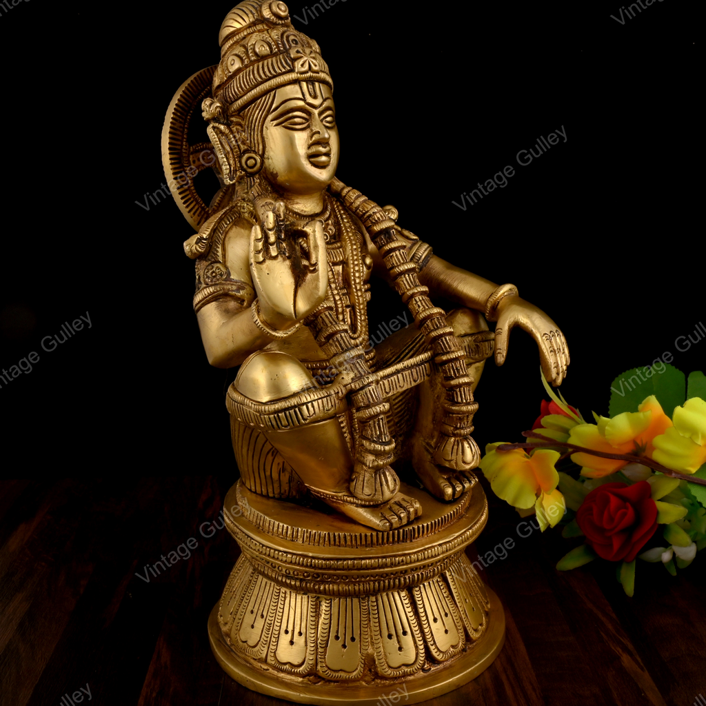 Brass Lord Ayyappan/Ayyappa Swamy Statue/ Idol & Figurine ...