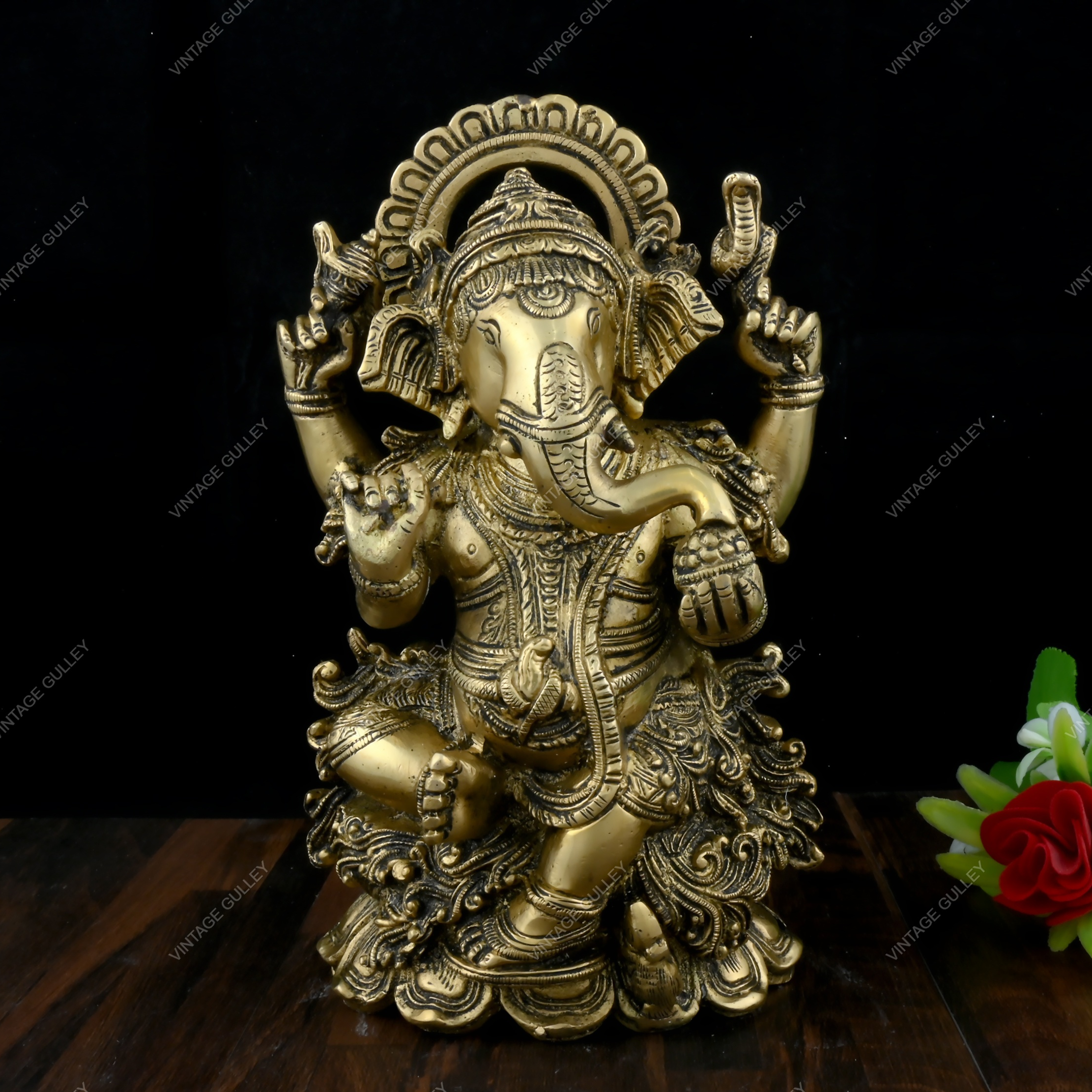Brass Lord Ganesha Haridra Idol – Vintage Gulley