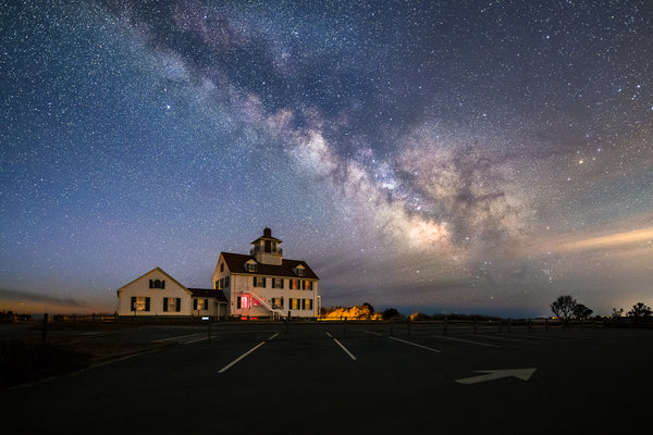 Milky Way galaxy rising over Coast Guard Beach in Eastham, Massachusetts