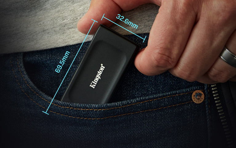 Kingston 2TB XS1000 USB 3.2 Gen 2 Pocket Sized Portable External SSD  (SXS1000/2000G) - CGi-Store