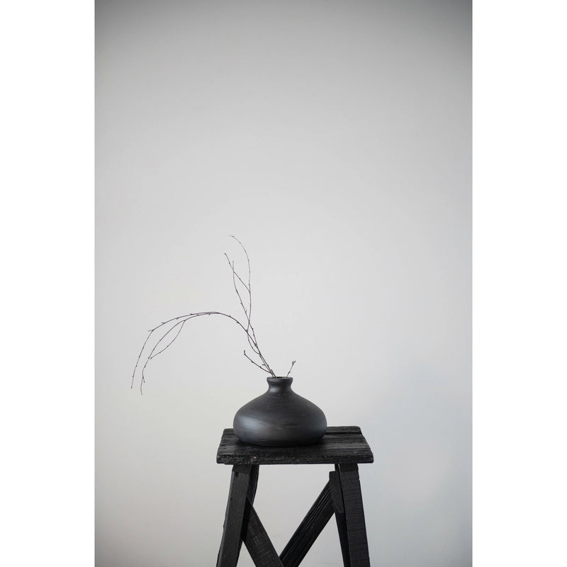Wooden Black Vase