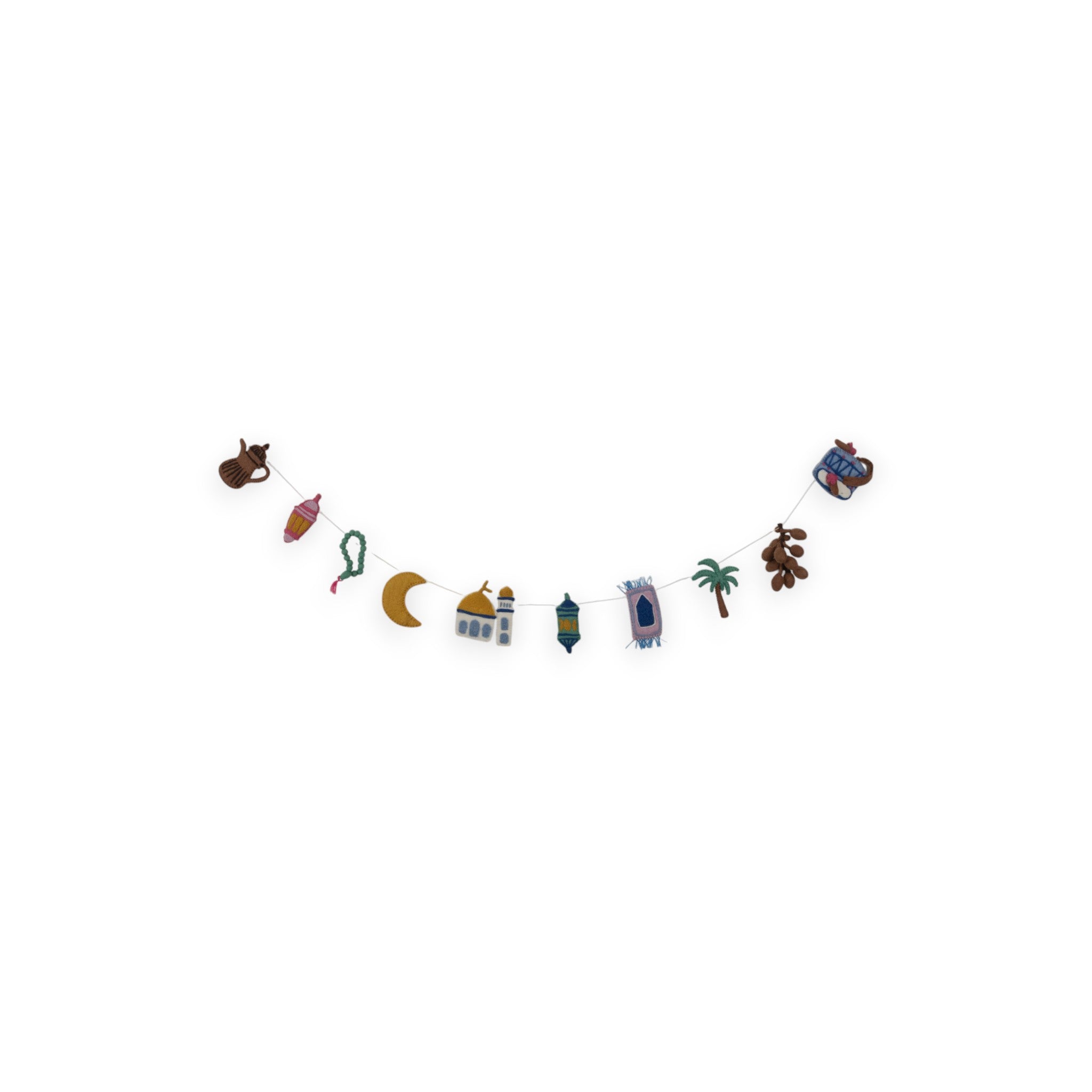 Midnight Majlis Elements -Handcrafted Wool Felt Garland