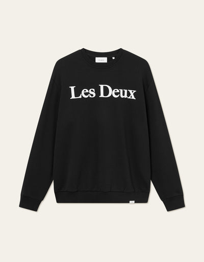 Les Deux MEN Charles Sweatshirt Sweatshirt 100201-Black/White