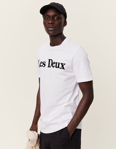 Les Deux MEN Charles T-Shirt T-Shirt 201100-White/Black