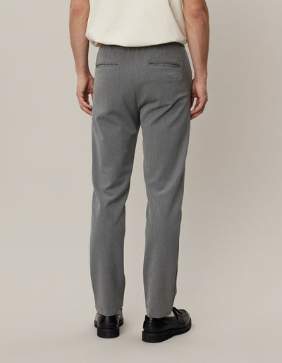 Les Deux MEN Como Tapered Drawstring Pants Pants 3232-Grey Melange