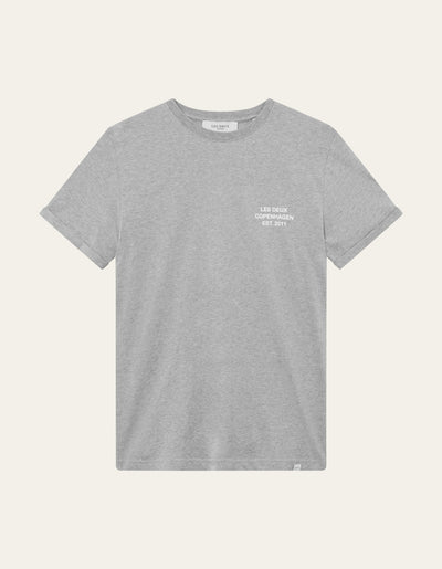 Les Deux MEN Copenhagen 2011 T-Shirt T-Shirt 310201-Light Grey Melange/White