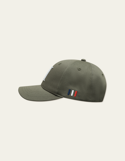 Les Deux MEN Encore Organic Baseball Cap Cap 520201 - Dark Green/White