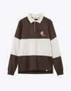 Les Deux MEN Felipe LS Rugby Shirt Sweatshirt 844218-Coffee Brown/Light Ivory