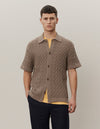 Les Deux MEN Garrett Knitted Shirt Shirt 855855-Walnut