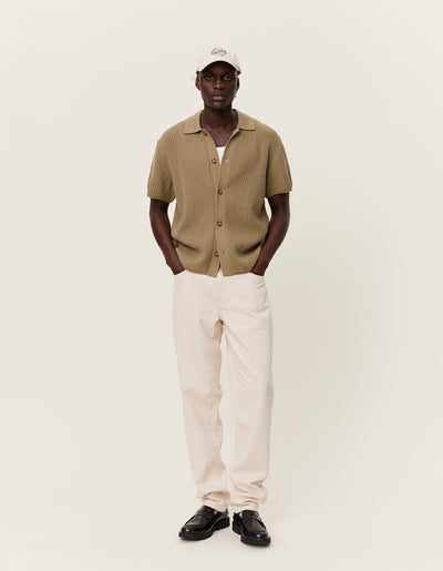Les Deux MEN Gustavo Knit Shirt Shirt 550550-Surplus Green