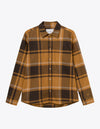 Les Deux MEN Jeremy Flannel Shirt Shirt 744844-Honeycomb/Coffee Brown