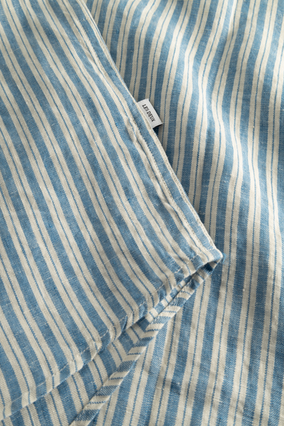 Les Deux MEN Kris Linen SS Shirt Shirt 474215-Washed Denim Blue/Ivory