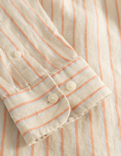 Les Deux MEN Kristian Linen B.D. Shirt Shirt 215613-Ivory/Baked Papaya