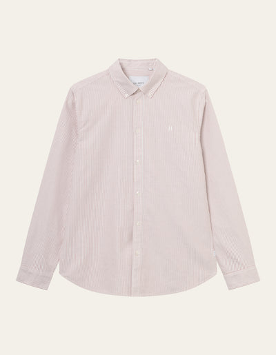 Les Deux MEN Kristian Oxford Shirt Shirt 738201-Terracotta/White