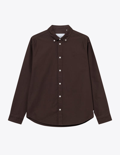 Les Deux MEN Kristian Oxford Shirt Shirt 844844-Coffee Brown