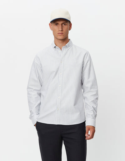Les Deux MEN Kristian Oxford Shirt Shirt 922922-White/Dark Navy/Black