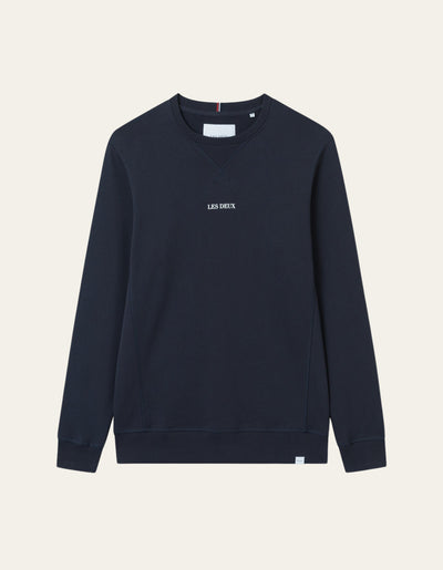 Les Deux MEN Lens Sweatshirt Sweatshirt 460201-Dark Navy/White