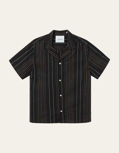 Les Deux MEN Leo Embroidery SS Shirt Shirt 100100-Black