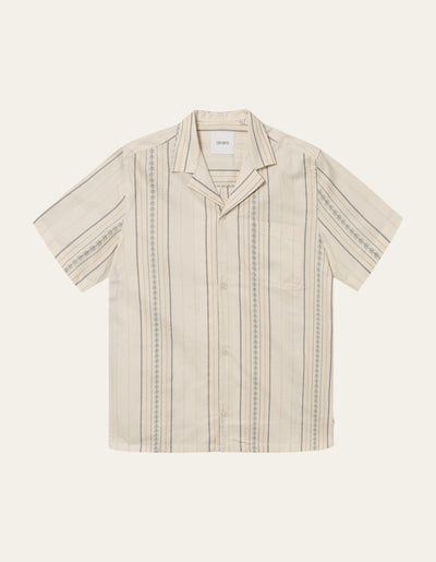 Les Deux MEN Leo Embroidery SS Shirt Shirt 218218-Light Ivory