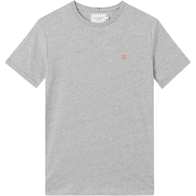 Les Deux MEN Nørregaard T-Shirt T-Shirt 310730-Light Grey Melange/Orange