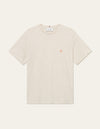 Les Deux MEN Nørregaard T-Shirt - Seasonal T-Shirt 216730-Ivory Melange/Orange