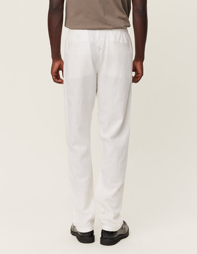 Les Deux MEN Patrick Linen Pants Pants 201201-White