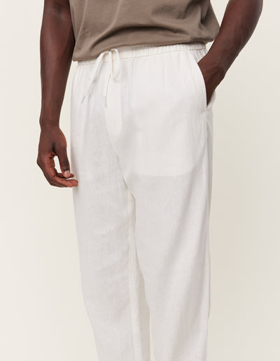 Les Deux MEN Patrick Linen Pants Pants 201201-White