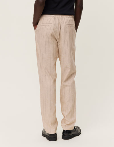 Les Deux MEN Patrick Linen Pants Pants 816100-Warm Sand/Black