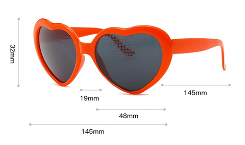 Romantic Heart Effect Diffraction Sunglasses