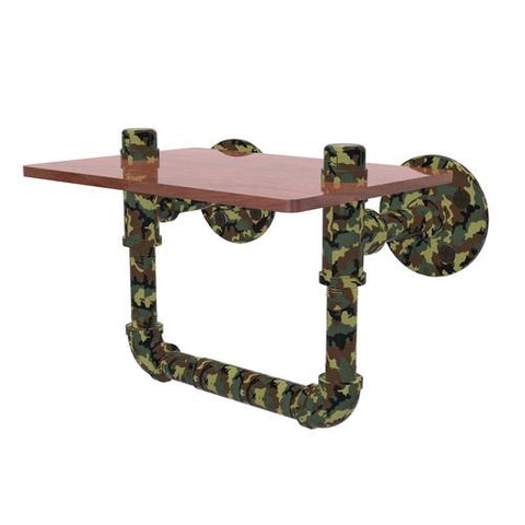 Camo TP holder with wood shelf