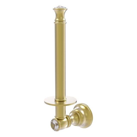 Upright brass TP holder with crystal inlay