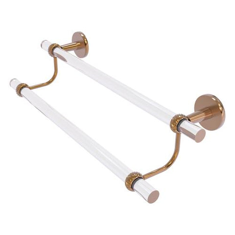 Brass and acrylic double towel bar from Allied Brass